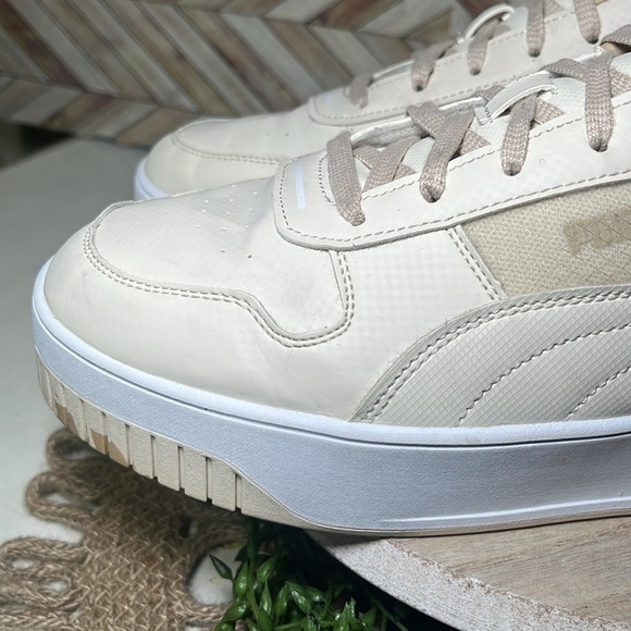 PUMA Carina Street Better Platform Sneakers Cream & White Casual Comfy Leather - Picture 6 of 15